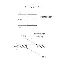 Zeichnung-Push-Push-Montageausschnitt
