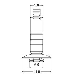 Zeichnung-Kabelhalter-mit-Rastfuss-Typ-RCAT-0,5V0B