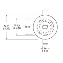 Zeichnung-Rotationsdaempfer-Typ-RD-CF3D