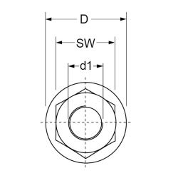 Zeichnung-Sechskantmutter-mit-Flansch