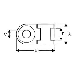Zeichnung-Befestigungsoese-Typ-BOE4,8
