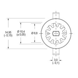 Zeichnung-Rotationsdaempfer-Typ-RD-CF3D