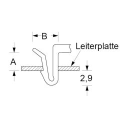 Zeichnung-Flachbandkabelhalter-Typ-RFC-Rastfuss