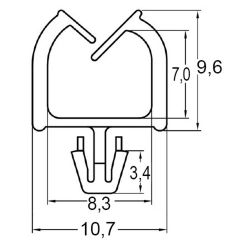 Zeichnung-Leitungshalter-mit Rastfuss-Typ-MWS-15