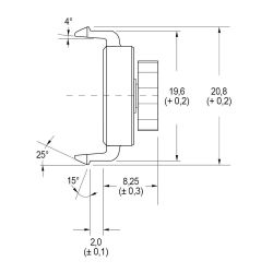 Zeichnung-Rotationsdaempfer-Typ-RD-CF3D