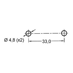 Zeichnung-Flachbandkabelhalter-Typ-FCT-9-Montageloecher