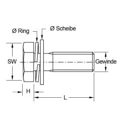 Zeichnung-Kombischraube-DIN933-mit-Federring-und-Unterlegscheibe