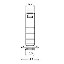 Zeichnung-Kabelhalter-mit-Rastfuss-Typ-RCAT-2V0B