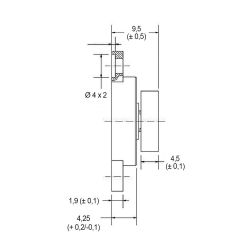 Zeichnung-Rotationsdaempfer-Typ-RD-CB3D