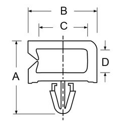 Zeichnung-Kabelhalter-mit-Rastfuss-Typ-WH-A