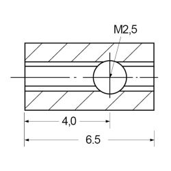 Zeichnung-Befestigungselement-vierkant