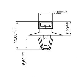 Zeichnung1-Kabelbindersockel-Steckmontage-Typ-FTH-33