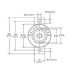 Zeichnung-Rotationsdaempfer-Typ-RD-CB3D