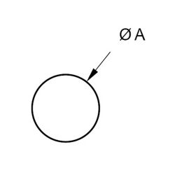Zeichnung-Gehaeusefuss-Typ-TFF-Montageloch