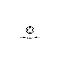 Zeichnung-Abstandsbolzen-Schluesselweite-7
