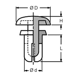 Zeichnung-Spreizniet-Typ-P-H