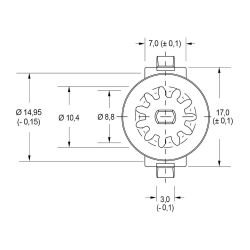 Zeichnung-Rotationsdaempfer-Typ-RD-CD3D