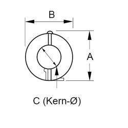 Zeichnung-Klappferrit-Typ-TF