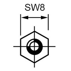 Zeichnung-Abstandsbolzen-Schluesselweite-8