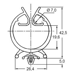 Zeichnung-Kabelhalter-mit-Rastfuss-Typ-CW-3048