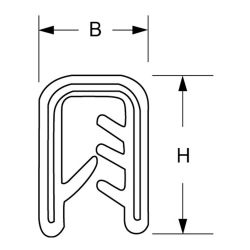 Zeichnung-Kantenschutz-Typ-PVC-STG-PVC-Artikelnummer-2500405