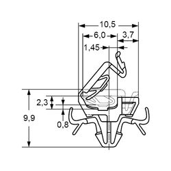 Zeichnung-Kabelhalter-mit-Rastfuss-Typ-RPMS-1V0B