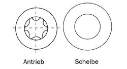 Zeichnung-Antrieb-Torx-Unterlegscheibe