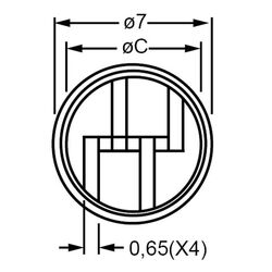 Zeichnung-LED-Abstandhalter-Typ-LED54-2,5-bis-LED54-5