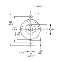 Zeichnung-Rotationsdaempfer-Typ-RD-CA3A