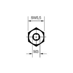 Zeichnung-Abstandsbolzen-Schluesselweite-5-5