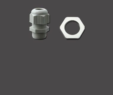 Kunststoffkabelverschraubung-und-Kunststoffmutter