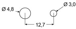 Zeichnung-Flachbandkabelhalter-Typ-MFS-1000-Montageloecher