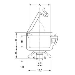 Zeichnung-Kabelhalter-mit-Rastfuss-Typ-RLWT