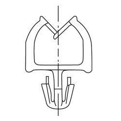 Zeichnung-Leitungshalter-mit Rastfuss-Typ-UAMS-05L-0-bis-UAMS-11-0