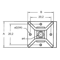 Zeichnung-Befestigungssockel-Typ-CM