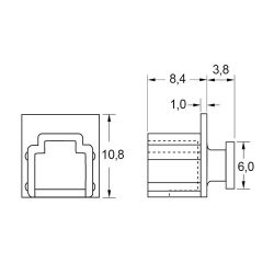 Zeichnung-Abdeckkappe-Typ-CRJ-11S