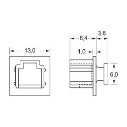 Zeichnung-Abdeckkappe-Typ-CRJ-11-2S