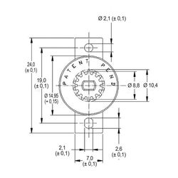 Zeichnung-Rotationsdaempfer-Typ-RD-CA3A