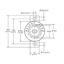 Zeichnung-Rotationsdaempfer-Typ-RD-CB3D