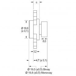 Zeichnung-Rotationsdaempfer-Typ-RD-DA