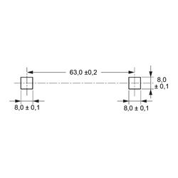 Zeichnung-Flachbandkabelhalter-Typ-RFCH-1564B-Montageloecher