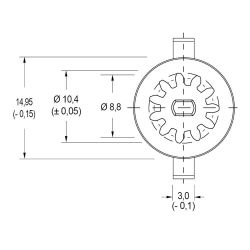Zeichnung-Rotationsdaempfer-Typ-RD-CF3F