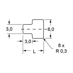 Zeichnung-Flachbandkabelhalter-Typ-RFPC-25NV0B-Montageloch