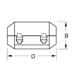Zeichnung-Klappferrit-Typ-TF