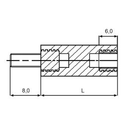 Zeichnung-Abstandsbolzen-Innengewinde-Aussengewinde