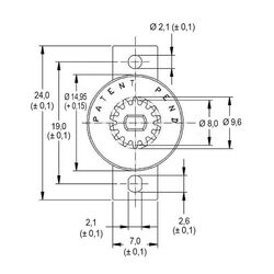 Zeichnung-Rotationsdaempfer-Typ-RD-CA6