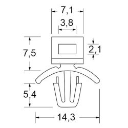 Zeichnung-Kabelbindersockel-mit-Rastverriegelung-Typ-SO-1