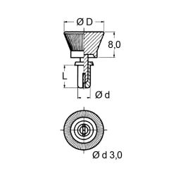 Zeichnung-Spreizniet-Typ-T