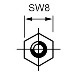 Zeichnung-Abstandsbolzen-Schluesselweite-8