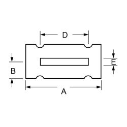 Zeichnung-Flachbandkabelferrit-Typ-FKG